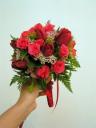Prom bouquet - Red roses tulips